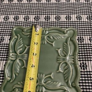 Vintage Elegant Green Leaf Design Tray